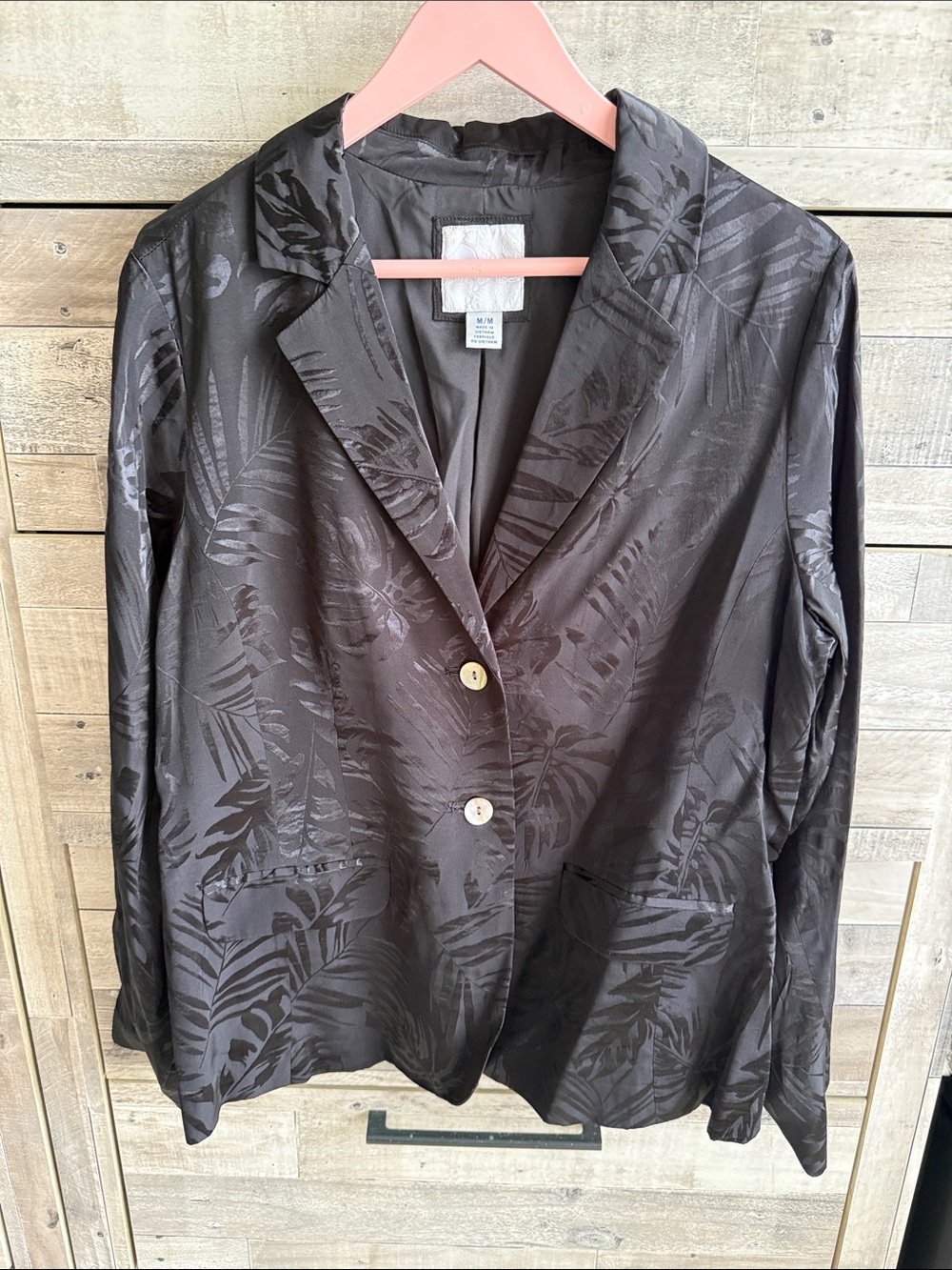 Tommy Bahama Black Jacquard Botanical Blazer